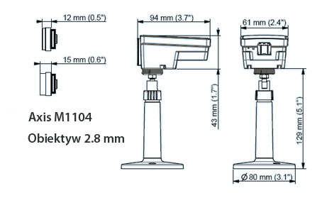 AXIS M1104 2.8MM Mpix - Kamery kompaktowe IP